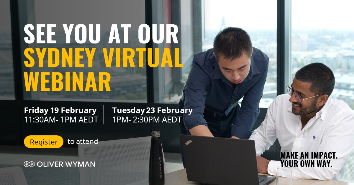 Join Oliver Wymanโs Virtual Webinars to learn more about their Women